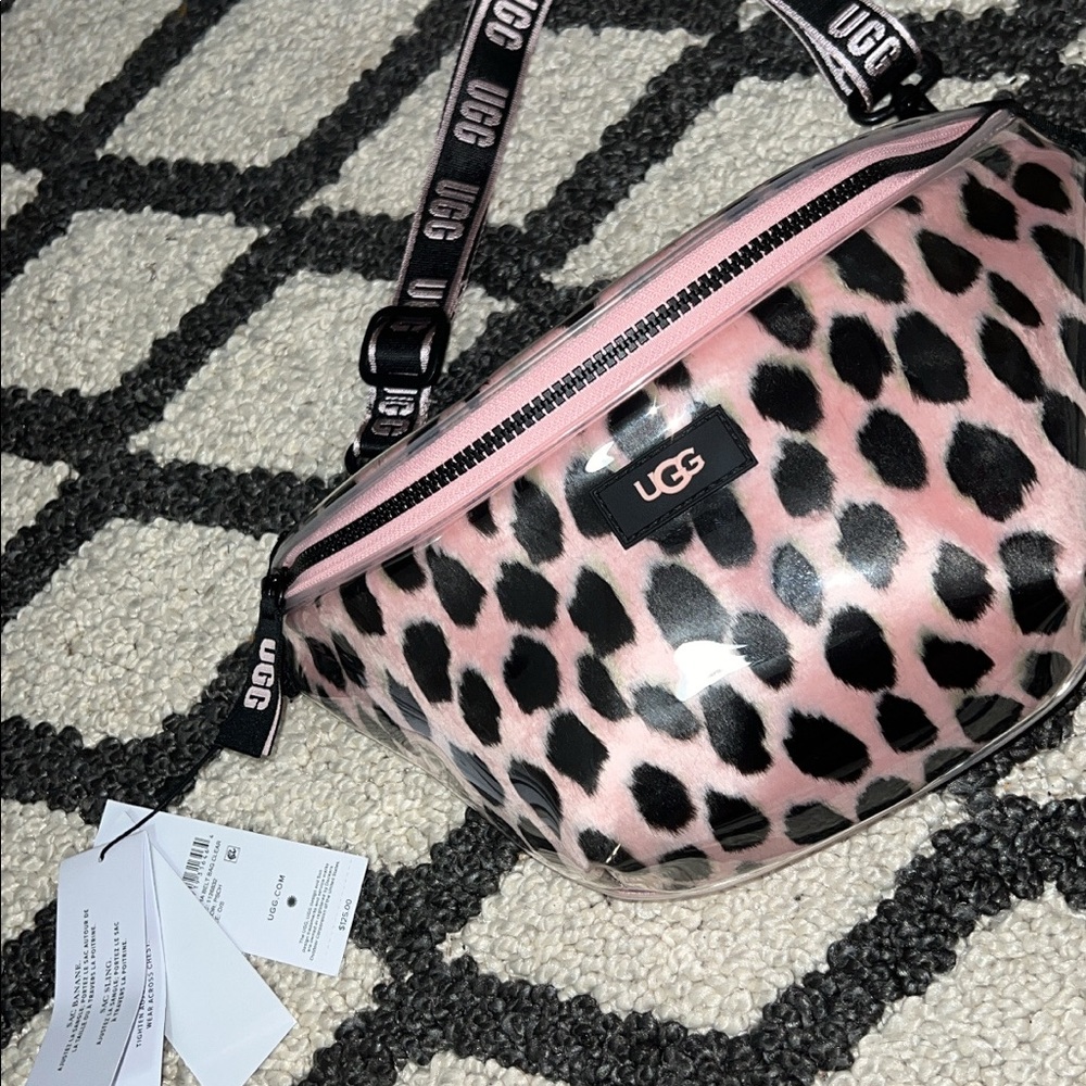 NASHA BELT BAG PINK SCALLOP CHEETAH